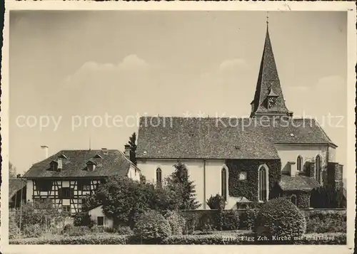 Elgg Kirche mit Pfarrhaus Kat. Elgg