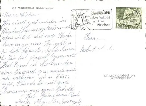 Winterthur Steinberggasse Kat. Winterthur