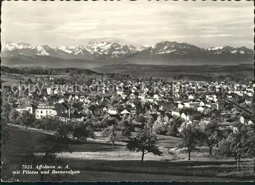 Affoltern Albis mit Pilatus und Berneralpen Kat. Affoltern Albis