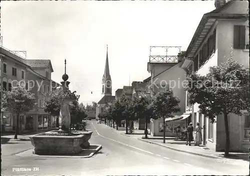 Pfaeffikon ZH Dorfbrunnen Strasse Kat. Pfaeffikon ZH