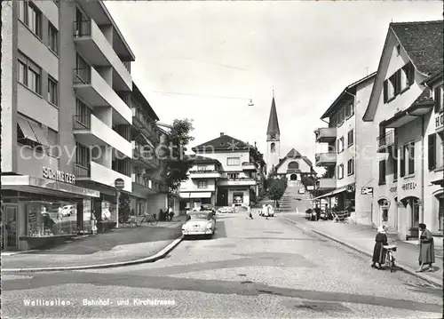 Wallisellen Bahnhof und Kirchstrasse Autos Kat. Wallisellen