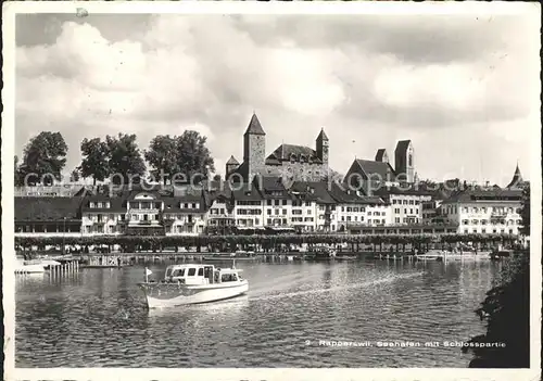 Rapperswil SG Seehafen mit Schlosspartie Kat. Rapperswil SG