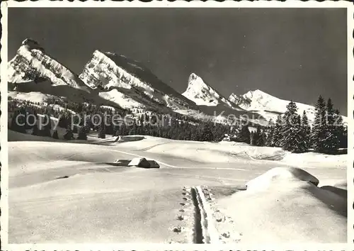 Alt St Johann Alp Sellamatt mit Churfirsten Kat. Alt St Johann