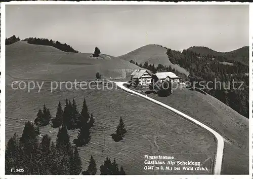 Wald ZH Gasthaus Scheidegg Fliegeraufnahme Kat. Wald ZH