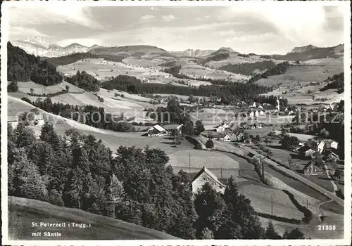 St Peterzell mit Saentis Kat. St Peterzell