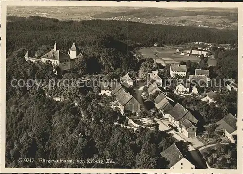 Kyburg Fliegeraufnahme mit Schloss Kyburg Kat. Kyburg