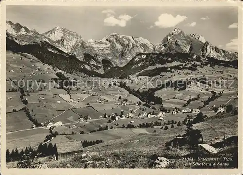 Unterwasser Toggenburg mit Schafberg und Saentis Kat. Unterwasser