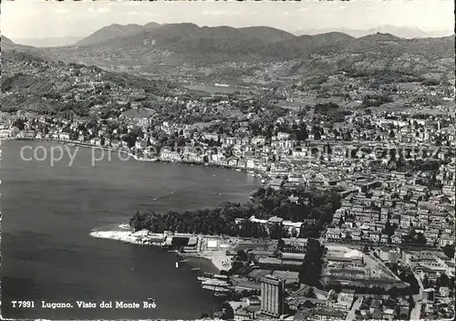 Lugano TI Vista dal Monte Bre Kat. Lugano