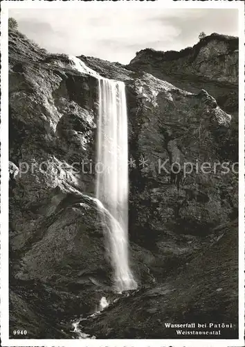 Weisstannen Wasserfall bei Patoeni Weisstannental  Kat. Weisstannen