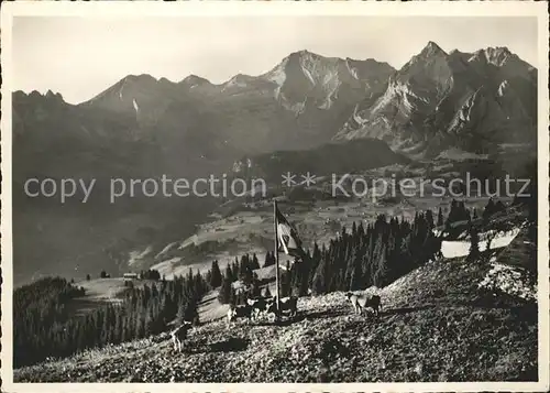 Unterwasser Toggenburg Stoefeli mit Iltios Saentis Schafberg Kat. Unterwasser