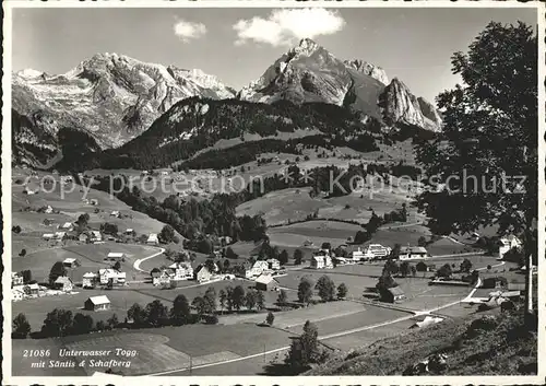 Unterwasser Toggenburg mit Saentis und Schafberg Kat. Unterwasser