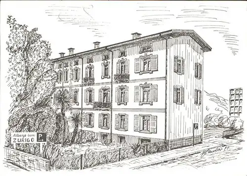 Lugano TI Albergo Hotel Garni Zurigo Kat. Lugano