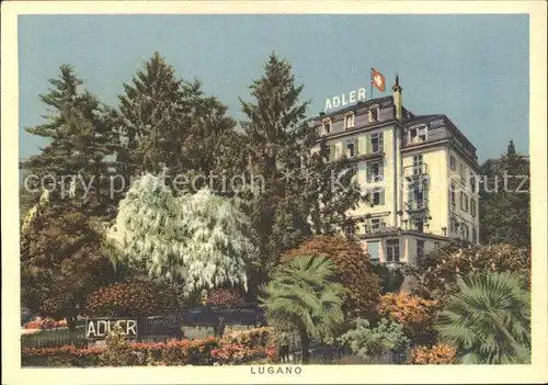 Lugano TI Adler Hotel und Erica Schweizerhof Kat. Lugano