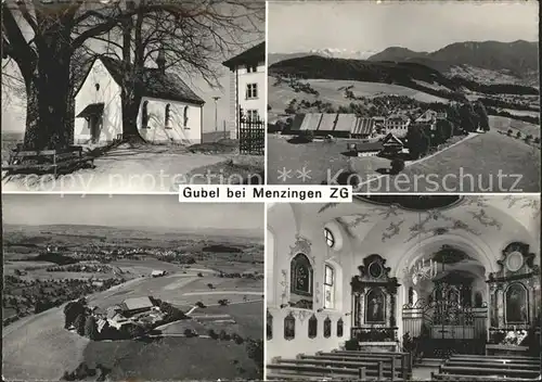 Menzingen Zug Gasthaus Pension Gubel Kirche Kat. Menzingen