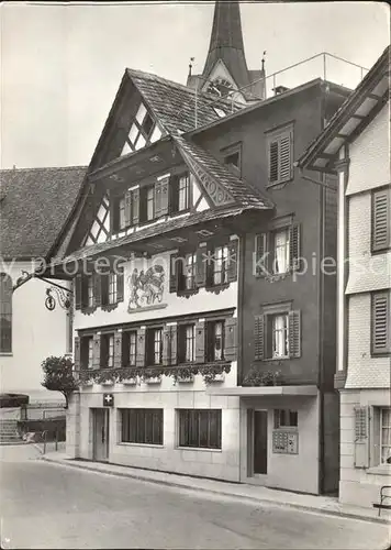 Menzingen Zug Gasthaus Loewen und Post Kat. Menzingen