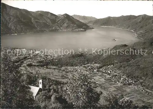 Monte Bre Lugano vista su Ascona Losone e Lago Maggiore Kat. Monte Bre