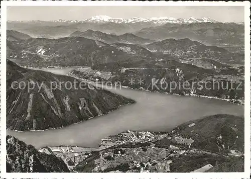 Monte Generoso Vista sul Lago di Lugano e Monte Rosa Kat. Monte Generoso