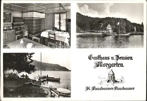 Morgarten Gasthaus und Pension Morgarten Stube Bootssteg Kat. Morgarten