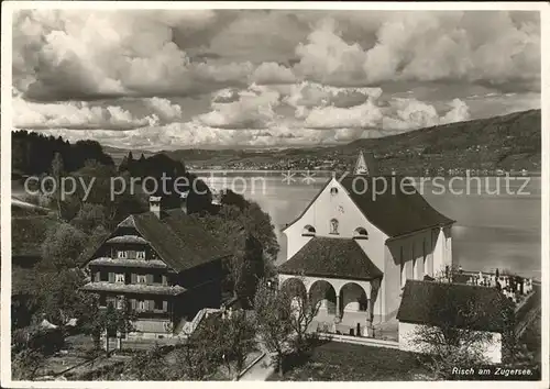 Risch am Zugersee Blick vom Kurhaus Waldheim Kat. Risch