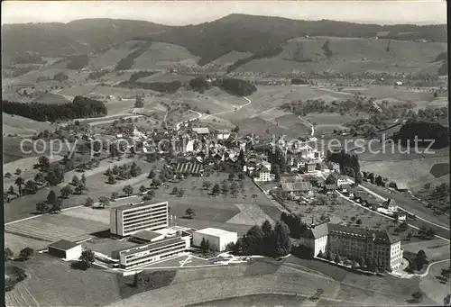 Mendrisio Seminar und Pensionat Fliegeraufnahme Kat. Mendrisio