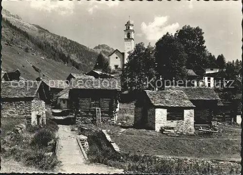 Bosco Gurin Tessiner Walserdorf Teilansicht Kat. Bosco Gurin