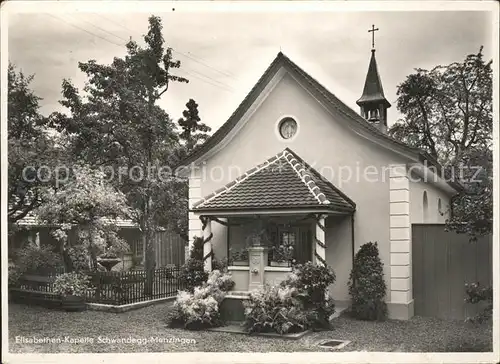 Menzingen Zug Elisabethen Kapelle Schwandegg Kat. Menzingen