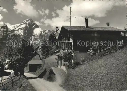 Flerden Pension Andrea mit Piz Beverin Kat. Flerden