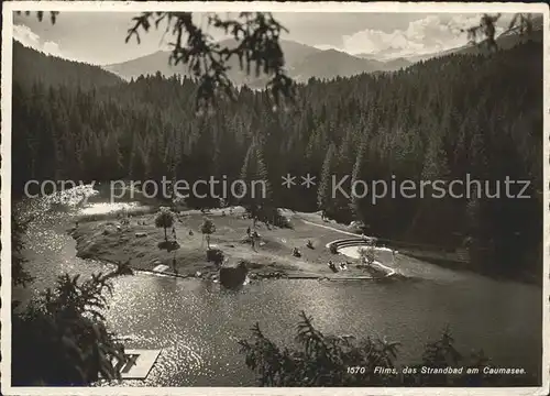 Flims Waldhaus Strandbad am Caumasee Kat. Flims Waldhaus