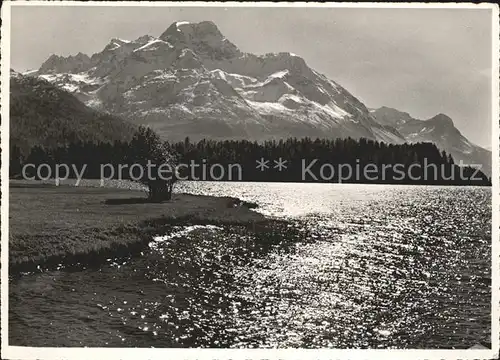 Silsersee mit Blick auf Piz della Margna Kat. Sils Maria