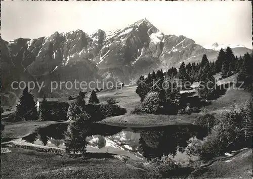 Flerden Bugnielersee mit Piz Beverin Kat. Flerden