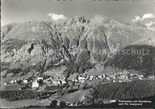 Pontresina mit Schafberg und Piz Languard Kat. Pontresina