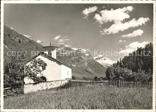 Fextal Fexkirchli mit Chapuetschin und Piz Tremoggia Kat. Sils Maria