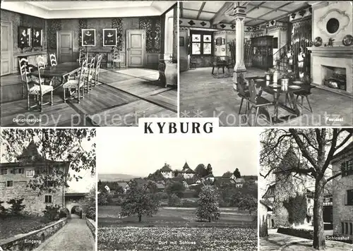 Kyburg Gerichtsstube Festsaal Eingangn Dorf Schlosshof Kat. Kyburg