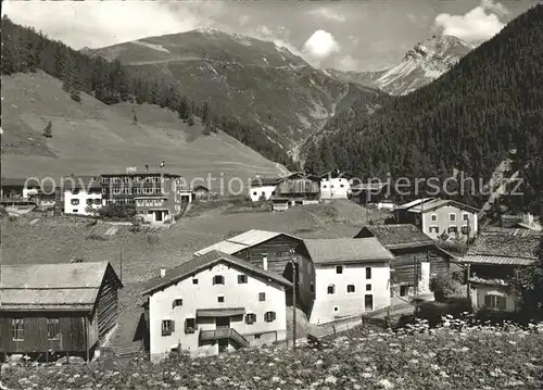 Wiesen Albula mit Hotel Pension Sonnenhalde Sandhubel und Valbellahorn Kat. Wiesen