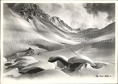 Tschiertschen Alp Farur Winterpanorama Kat. Tschiertschen