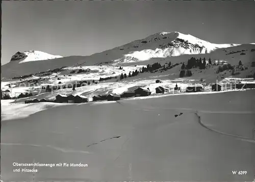 Obersaxen GR Misanenga mit Piz Mundaun und Hitzecke / Obersaxen /Bz. Surselva