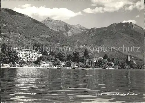 Muralto TI Blick vom See Orselina / Muralto Locarno /Bz. Locarno