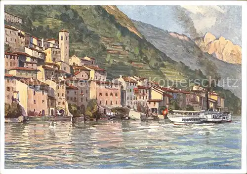 Gandria Lago di Lugano Lago di Lugano Kuenstlerkarte Kat. Gandria