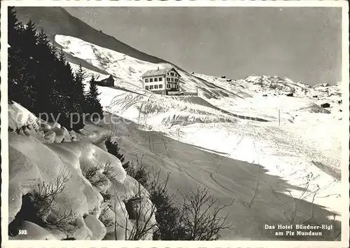 Ilanz GR Hotel Buendner Rigi am Piz Mundaun / Ilanz /Bz. Surselva