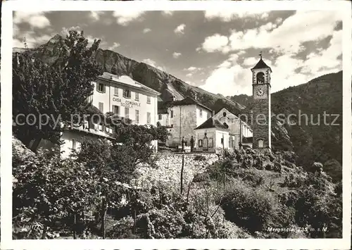 Mergoscia Dorfpartie mit Kirche Kat. Mergoscia