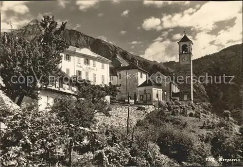 Mergoscia Dorfpartie mit Kirche Kat. Mergoscia