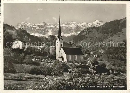 Seewis Dorf Kirche Kat. Seewis Dorf
