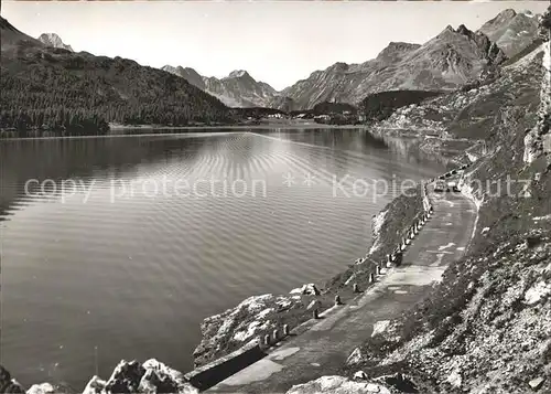 Silsersee Malojastrasse Moloja Bergeller Berge Kat. Sils Maria