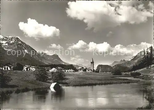 Sils Baselgia am Fluss Kat. Sils Baselgia