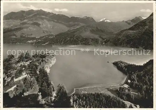 Silsersee Isola Piz Corvatsch und Piz Tremoggia Kat. Sils Maria