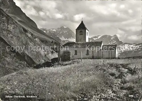 Safien Platz Thalkirch mit Kirche Kat. Safien Platz