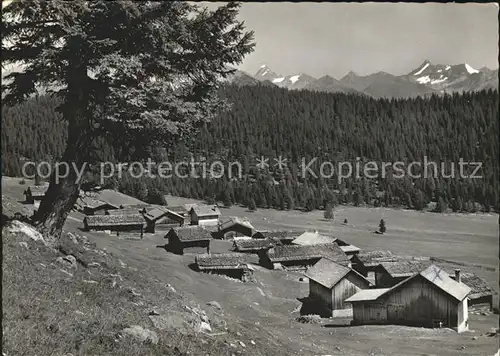 Alvaneu Dorf mir Piz Kesch Kat. Alvaneu Dorf