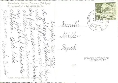 Serneus Kinderheim Jucker Kat. Serneus
