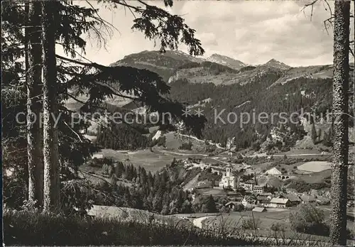 Tiefencastel mit Lenz und Staetzerhorn Kat. Tiefencastel