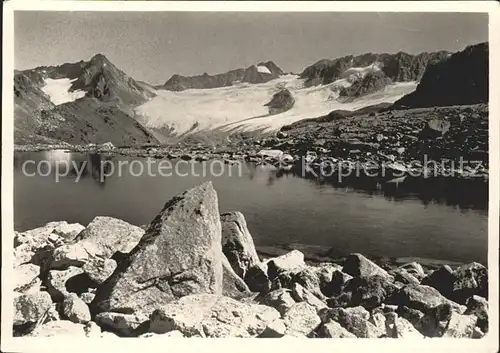 Grialetsch Bernina mit gr und kl Sarsura und Grialetschgletscher Kat. Grialetsch